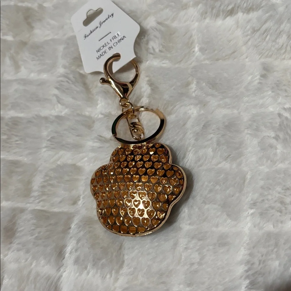 Sparkly Paw Print Keychain/Bag Charm - Picture 3 of 3